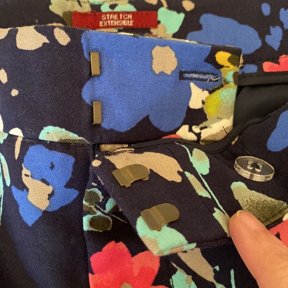 NWOT MERONA Floral Print Ankle Length Pants Size 10 - Picture 9 of 15